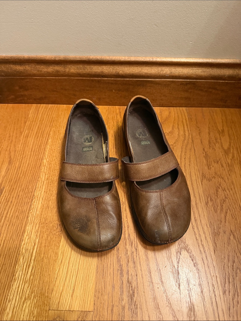 MERRELL Brio Ortholite Air Cushion Mary Jane’s Leather Brown Size 8